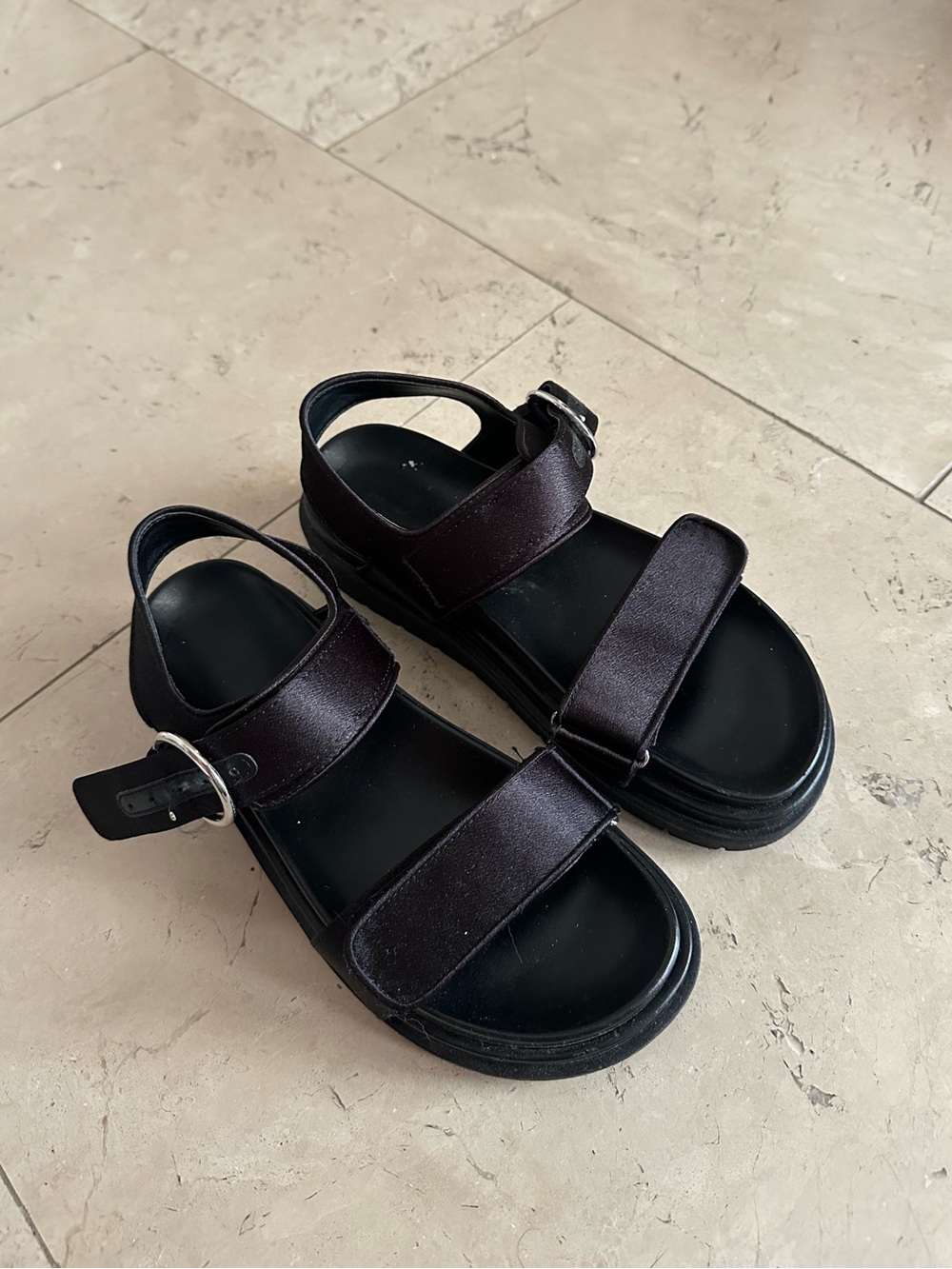 Black Strappy Platform Sandals